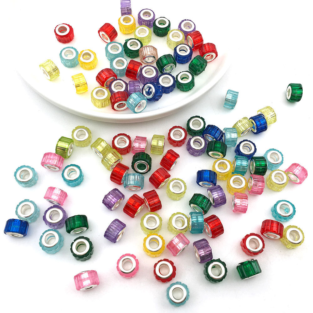 Wholesale 10PCS/Pack Plating Resin Beads 13mm Bracelet Accessories